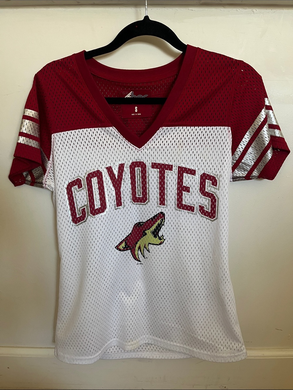 Women's Coyotes Mesh Jersey - Red & White